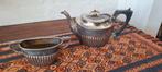 Verzilverd theepotje met suikerpotje, Ophalen of Verzenden, Zilver