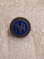 Zilveren broche "Blauwe Knoop"., Verzamelen, Speldjes, Pins en Buttons, Ophalen of Verzenden, Zo goed als nieuw, Overige onderwerpen