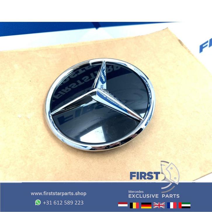A1778880101 Mercedes FACELIFT STER LOGO GLANS CHROOM W176 W1, Auto-onderdelen, Carrosserie en Plaatwerk, Mercedes-Benz, Gebruikt