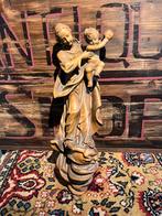 Gesneden houten Madonna met kind, Antiek en Kunst, Ophalen of Verzenden