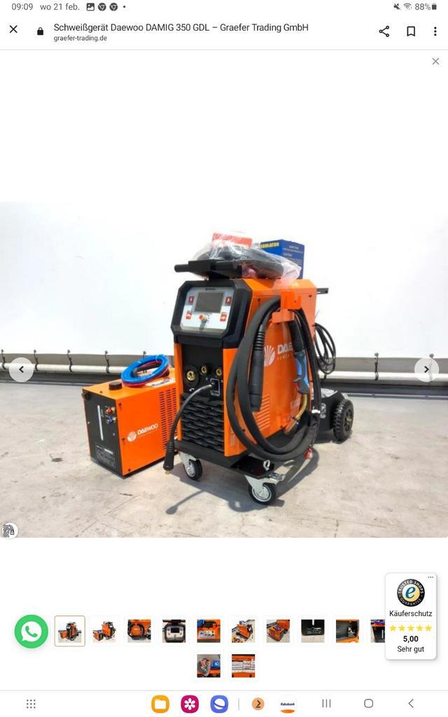 DEAWOO DAMIG350 Lasmachine - MIG/MAG Lassen, Doe-het-zelf en Verbouw, Gereedschap | Lasapparaten, Ophalen