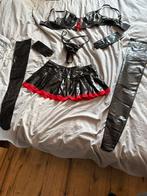 Sexy wetlook setje, Verzenden, Zwart