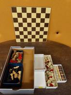 Vintage Schaak- en Damspel, Hobby en Vrije tijd, Gezelschapsspellen | Bordspellen, ., Ophalen of Verzenden, Zo goed als nieuw