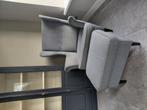 IKEA fauteuil STRANDMON grijs met poef/voetenbank, Huis en Inrichting, Fauteuils, Ophalen, Gebruikt, 75 tot 100 cm, Stof