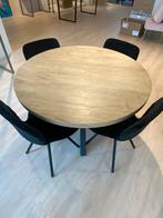 Ronde Eettafel met 4 Stoelen - Zo Goed Als Nieuw, Ophalen, 100 tot 150 cm, Rond, Zo goed als nieuw