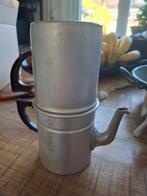 Vintage Italiaanse Aluminium Koffiepercolator, Huis en Inrichting, Ophalen of Verzenden, Gebruikt