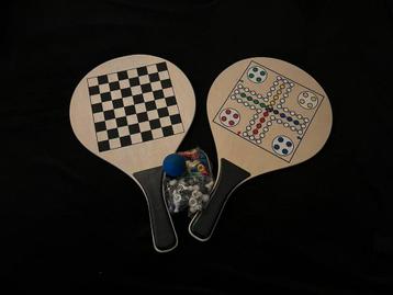 Beachset met bordspellen – 2-in-1 houten spellen set! beschikbaar voor biedingen