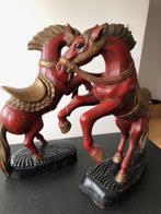 XL paarden, houtsnijwerk, vintage, brocante, jaren 50/60, Antiek en Kunst, Ophalen of Verzenden