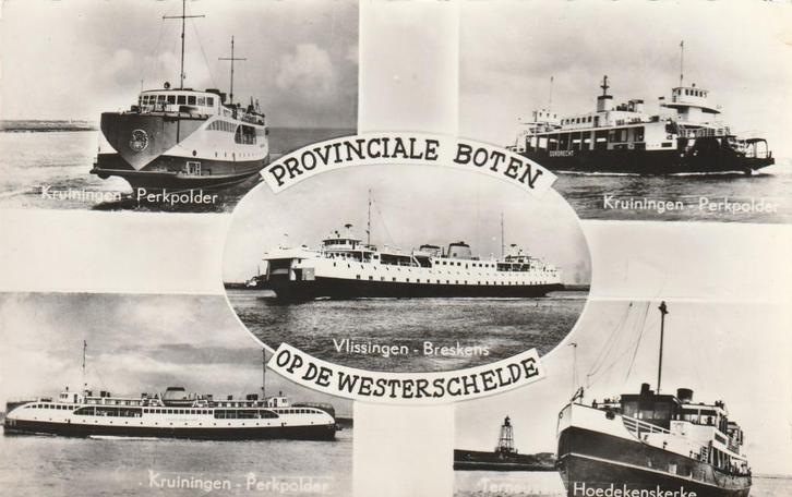 WESTERSCHELDE  Provinciale Veerboten, Verzamelen, Ansichtkaarten | Nederland, Gelopen, Zeeland, 1960 tot 1980, Verzenden