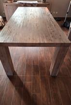 Eetkamertafel acacia hardhout, Huis en Inrichting, Tafels | Eettafels, 200 cm of meer, Zo goed als nieuw, Vijf personen of meer