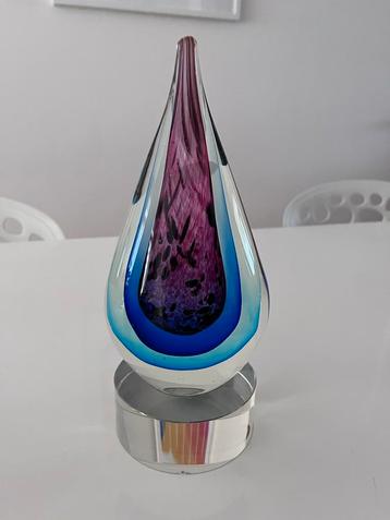 Prachtige Murano glas boekensteun blauw/paars! beschikbaar voor biedingen
