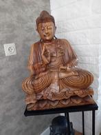Houten Boeddhabeeld - 60cm, Tuin en Terras, Ophalen of Verzenden