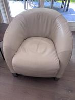 Luxe Leren Fauteuils, Huis en Inrichting, Fauteuils, Ophalen, Gebruikt, 75 tot 100 cm, Leer