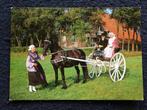 Ansichtkaart paar in Friese klederdracht met Paard en Sjees, Ophalen of Verzenden, 1960 tot 1980, Gelopen, Friesland