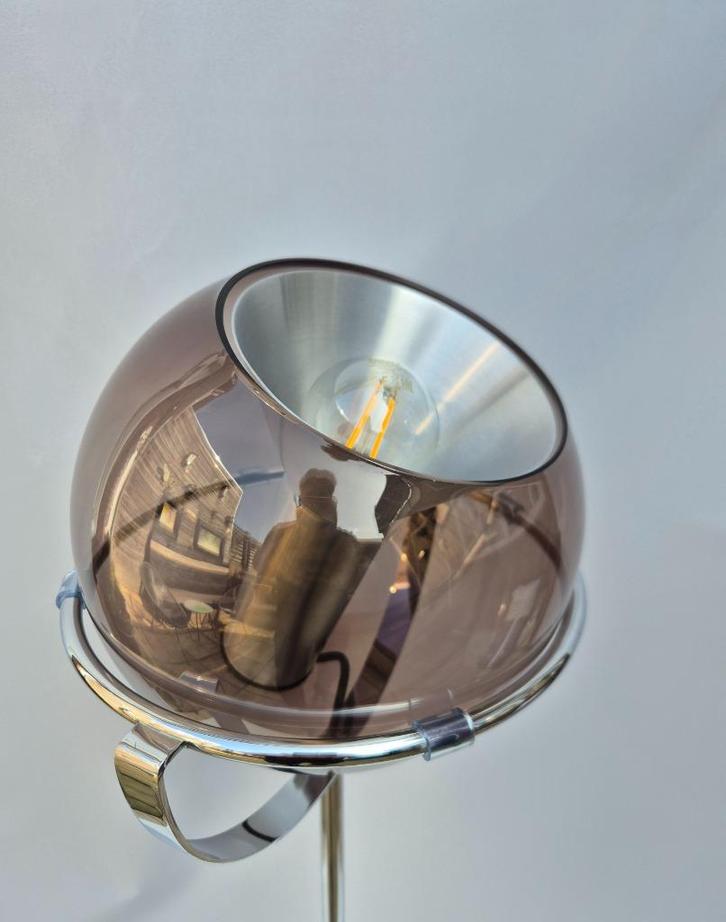 Vintage vloerlamp - Raak 'globe' by F. Ligtelijn - Jaren 60, Huis en Inrichting, Lampen | Vloerlampen, Zo goed als nieuw, 150 tot 200 cm
