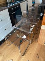 6 Eetkamerstoelen - Doorzichtige Smoke Kleur, Huis en Inrichting, Ophalen, Zo goed als nieuw, Overige kleuren, Vijf, Zes of meer stoelen