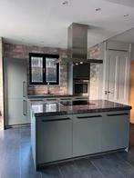 Keuken met eiland en granieten blad - RAL 7010, Ophalen, Gebruikt, Graniet of Steen, Grijs