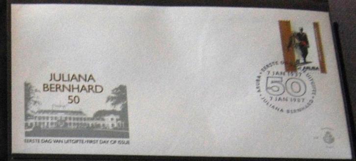 Aruba 1e dag enveloppen E7 t/m E12 uit jaar 1987., Postzegels en Munten, Postzegels | Eerstedagenveloppen, Onbeschreven, Rest van de wereld