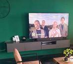 televisie meubel Zwevend - Grijs -  2x100cm, Ophalen of Verzenden, Gebruikt, 25 tot 50 cm, 150 tot 200 cm