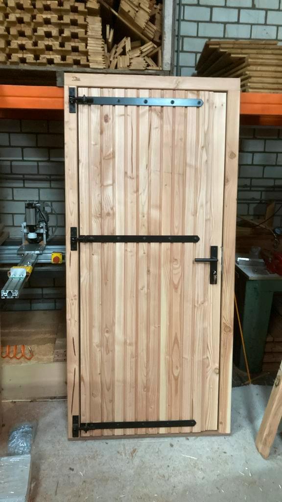 Douglas deur incl beslag met Deen Rabat, Doe-het-zelf en Verbouw, Hout en Planken, Nieuw, Plank, Overige houtsoorten, Ophalen
