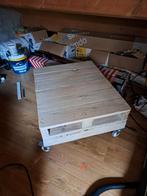 Eigen gemaakte salontafel van pallets., Huis en Inrichting, Tafels | Salontafels, Gebruikt, 50 tot 100 cm, Minder dan 50 cm, Rechthoekig