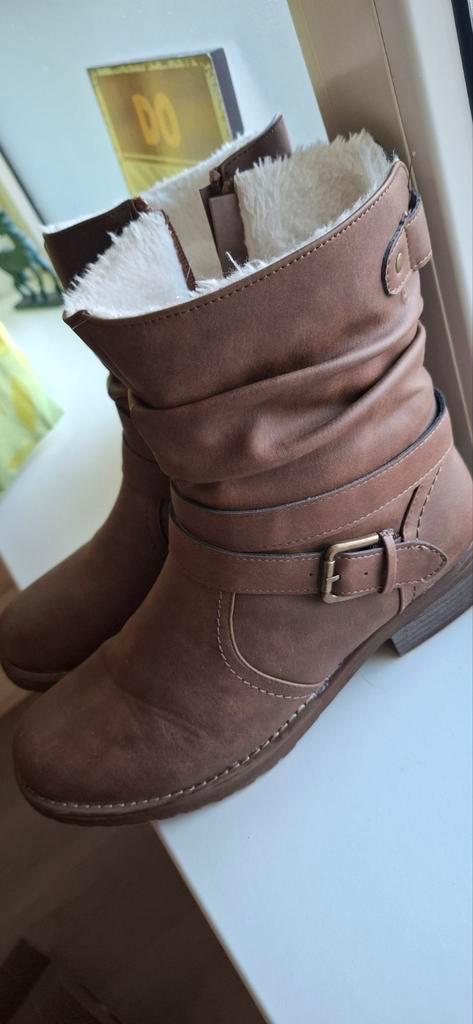 Dames laarzen bruin en zwart, Kleding | Dames, Schoenen, Zo goed als nieuw, Hoge laarzen, Bruin, Ophalen of Verzenden