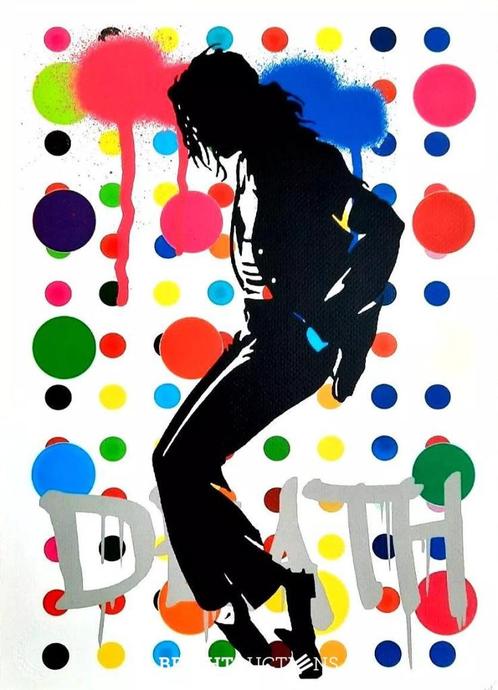 Michael Jackson -Death NYC 1979, Antiek en Kunst, Kunst | Schilderijen | Abstract, Ophalen