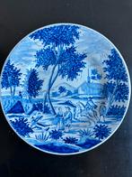 17eeuws ROOS aardewerk Delftsblauw bord 25 cm, Antiek en Kunst, Ophalen of Verzenden