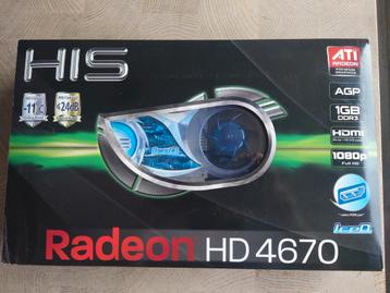 HIS Radeon HD 4670 - 1GB GDDR3 - AGP Grafische Kaart beschikbaar voor biedingen