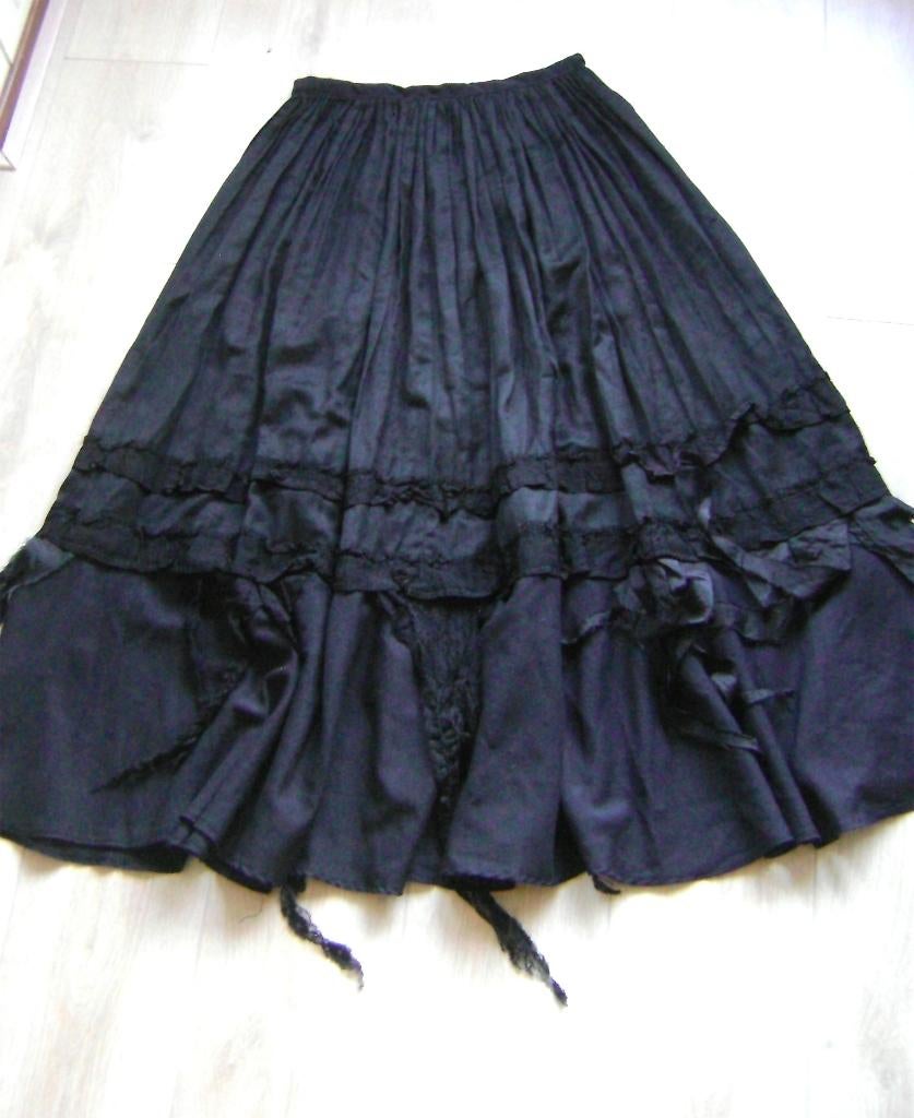 morticia heksen rok gothic victoriaans cosplay vamp vintage, Kleding | Dames, Verzenden, Zwart, Zo goed als nieuw, Maat 36 (S)