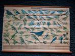Oude schoolplaat zangvogels WJ Thieme & Cie, Antiek en Kunst, Ophalen, Natuur en Biologie