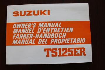 Suzuki TS125 1980 motorcycle owner's manual TS 125 handbuch beschikbaar voor biedingen