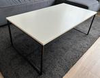 Mooie salontafel - wit met zwart metalen frame, Ophalen, Gebruikt, 100 tot 150 cm, 50 tot 100 cm