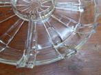 Art deco persglazen serveerschaal, Czechoslovakia, Antiek en Kunst, Antiek | Glas en Kristal, Ophalen of Verzenden