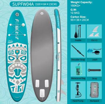 NIEUW! Opblaasbare Funwater sup 150 kg incl. accessoires set beschikbaar voor biedingen