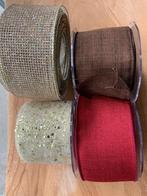 Luxe Kadolint / Kerstlint / Decoratie Linten, Hobby en Vrije tijd, Feestartikelen, Ophalen, Zo goed als nieuw, Versiering, Kerst of Sinterklaas