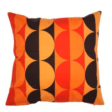 Retro kussenhoes cirkels oranje/bruin | 45 x 45 cm beschikbaar voor biedingen