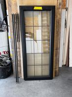 Mahonie draairaam nieuw 565x1280 incl. Glas in lood ruit, Doe-het-zelf en Verbouw, Glas en Ramen, Ophalen, Gevelraam of Ruit, 80 tot 120 cm