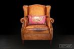 Bohemian Ibiza style wingchair, Huis en Inrichting, Fauteuils, Ophalen of Verzenden, 75 tot 100 cm, Leer, 75 tot 100 cm