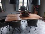 Suar boomstamtafel 220 x 100 x 8 cm, Ophalen, 100 tot 150 cm, 200 cm of meer, Zo goed als nieuw