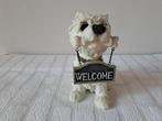 West Highland Terriër met Welcome bord 12x16x22cm, Ophalen of Verzenden, Gebruikt, Dier