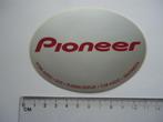 sticker Pioneer logo home audio car plasma tv televisie, Verzenden