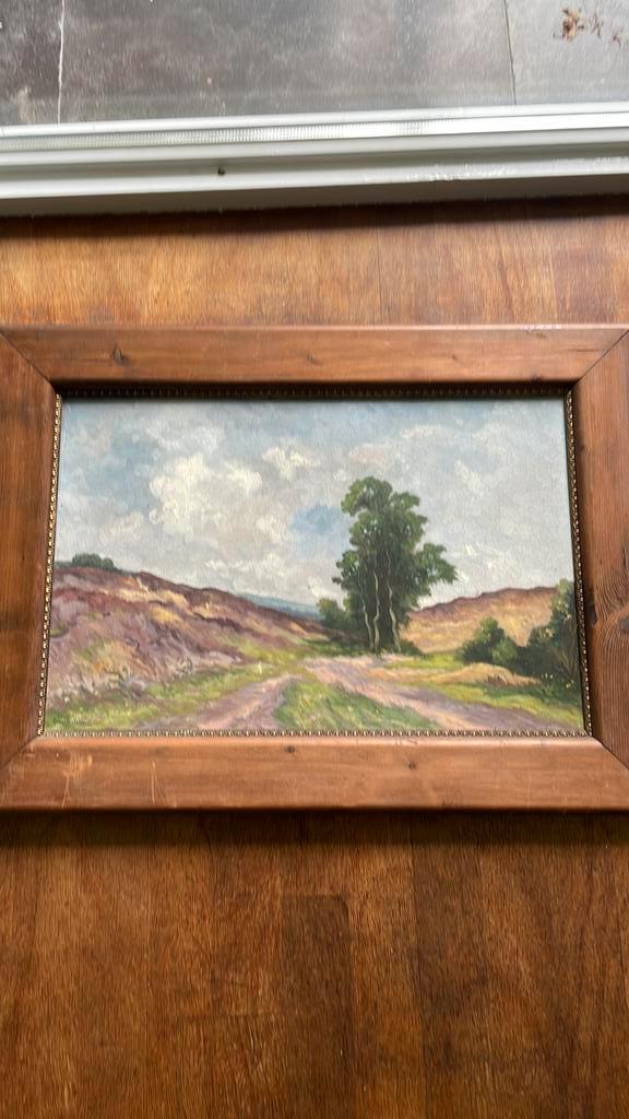 Schilderij henri van Lerven “heide Garderen veluwe”, Antiek en Kunst, Kunst | Schilderijen | Klassiek, Ophalen of Verzenden