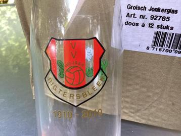 Rigtersbleek Grolsch Jonker  12 bierglazen in doos beschikbaar voor biedingen