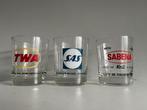 Trio vintage glazen Sabena, SAS en TWA, Verzamelen, Ophalen of Verzenden, Overige typen