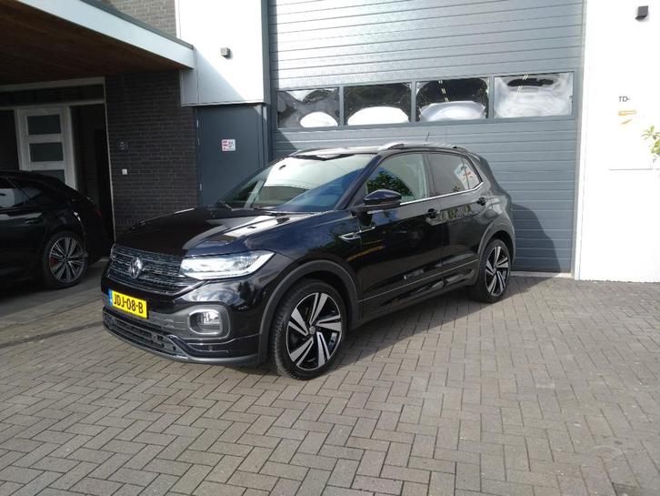 Volkswagen T-Cross 1.0 TSI 115pk 7-DSG 2019 Zwart 3x R-Line, Auto's, Volkswagen, Bedrijf, T-Cross, ABS, Achteruitrijcamera, Adaptieve lichten