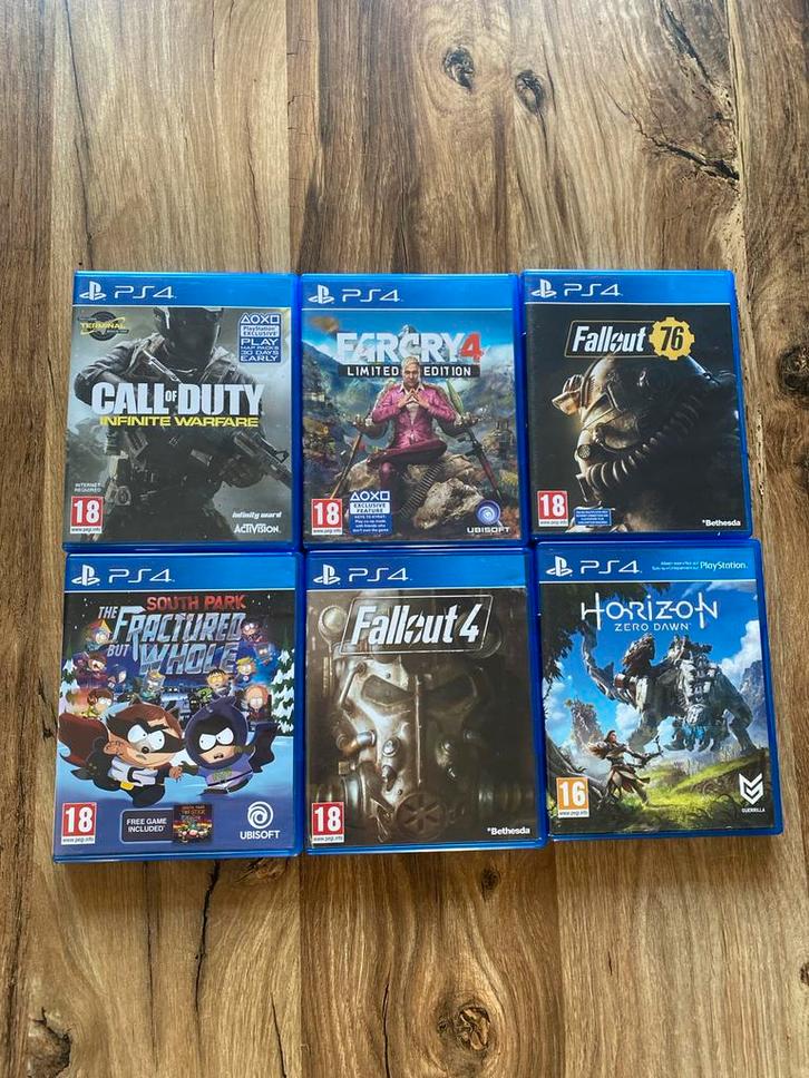 PS4 Games - 6 Stuks: Call of Duty, Far Cry, Fallout & Meer!, Spelcomputers en Games, Games | Pc, Gebruikt, Avontuur en Actie, 1 speler