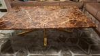 Salontafel marmer bruin, Gebruikt, 100 tot 150 cm, Minder dan 50 cm, Rechthoekig