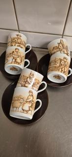 Set van 6 Beiers porseleinen kopjes met schoteltjes, Huis en Inrichting, Keuken | Servies, Gebruikt, Ophalen of Verzenden, Overige stijlen