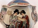 Bijzondere handbeschilderde oude Meij satsuma cookie jar, Ophalen of Verzenden